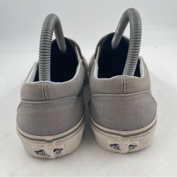 Van’s Unisex Adult Grey Slip-On Canvas Shoes - Size 7.5 Women’s | 6 Men’s - Picture 4 of 11